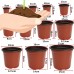100Pcs Plastic Garden Nursery Pots Flowerpot Seedlings Planter Containers Set   